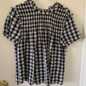 Black and White Gingham Blouse